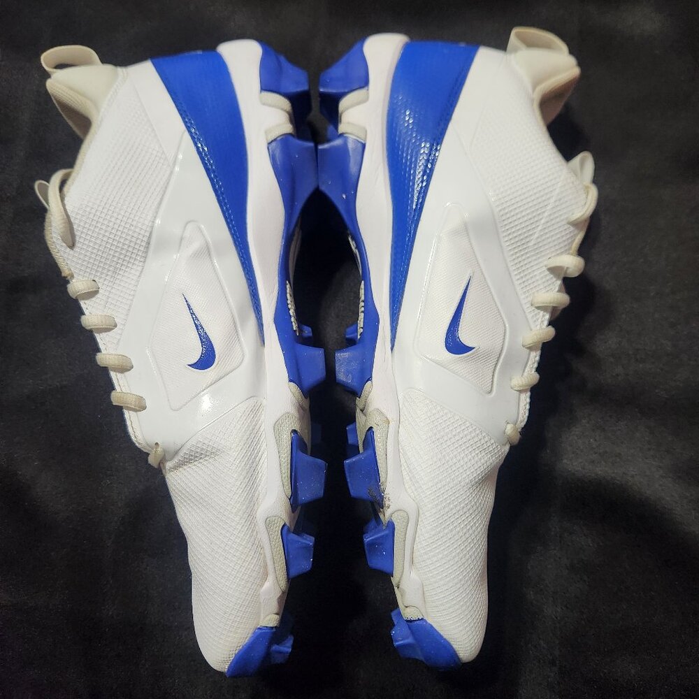 Nike Football Cleats White and Blue Alpha Menace 4 Shark